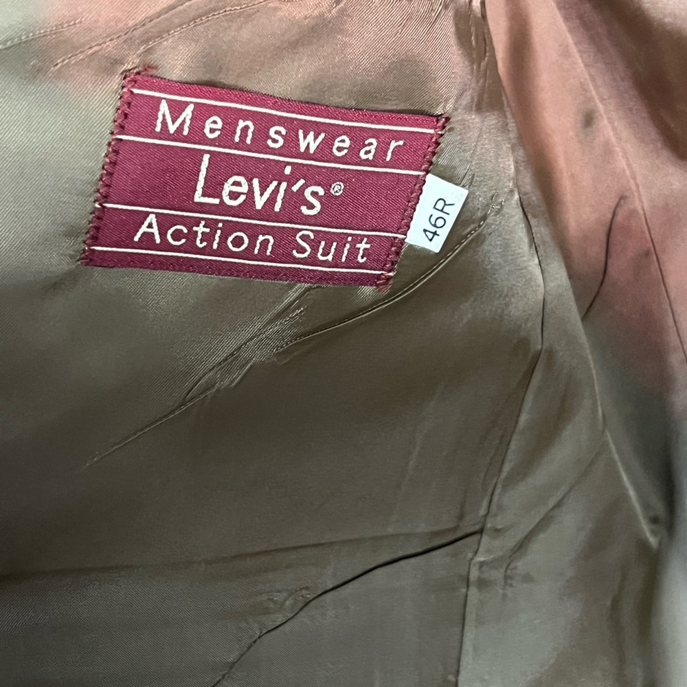 Vintage Levi’s Menswear STA-PREST Sport Coat 46R Brown – New with Tags (NOS) - Picture 5 of 7